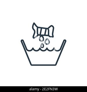 Squeeze outline vector icon. Thin line black squeeze icon, flat vector simple element illustration from editable cleaning concept isolated on white ba Stock Vector