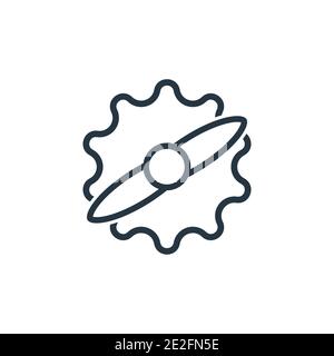 Gamma ray outline vector icon. Thin line black gamma ray icon, flat vector simple element illustration from editable astronomy concept isolated on whi Stock Vector