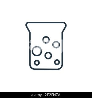 Hard water outline vector icon. Thin line black hard water icon, flat vector simple element illustration from editable cleaning concept isolated on wh Stock Vector