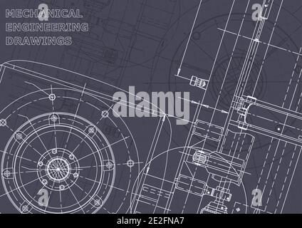 Blueprint. Vector engineering illustration Cover Stock Vector