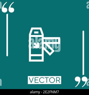 Turnstiles vector icon Linear icon. Editable stroked line Stock Vector