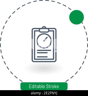 records vector icon editable stroke outline icons for web and mobile Stock Vector