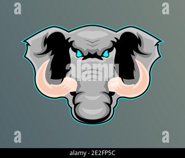 Illustration vector design of  elephants eSport logo template for your business or company Stock Vector
