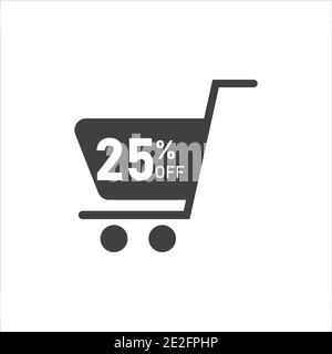 Rubber stamp illustration showing 25 percent Off text Stock Vector