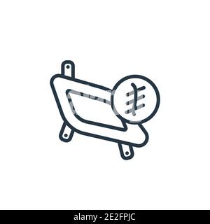 Car fog lamp outline vector icon. Thin line black car fog lamp icon, flat vector simple element illustration from editable car parts concept isolated Stock Vector