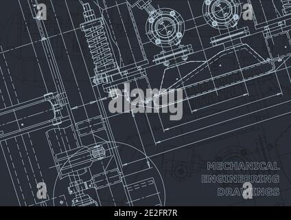 Corporate Identity. Mechanical instrument making. Technical abstract backgrounds. Technical illustration, cover Stock Vector