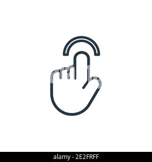 Drag outline vector icon. Thin line black drag icon, flat vector simple element illustration from editable arrows concept isolated on white background Stock Vector