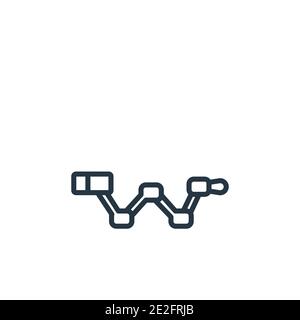 Car crank outline vector icon. Thin line black car crank icon, flat vector simple element illustration from editable car parts concept isolated on whi Stock Vector