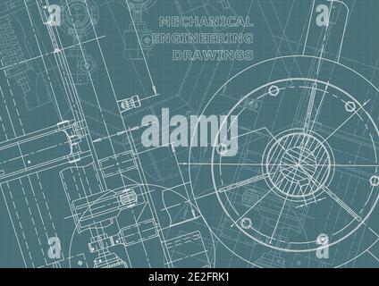 Technical abstract backgrounds. Vector engineering drawings. Corporate Identity. Blueprint, cover, banner Stock Vector