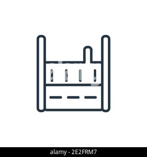 Moot hall outline vector icon. Thin line black moot hall icon, flat vector simple element illustration from editable buildings concept isolated stroke Stock Vector