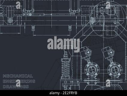 Blueprint. Vector illustration. Computer aided design system. Corporate Identity Stock Vector