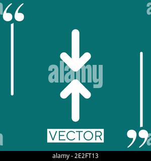 shrink vector icon Linear icon. Editable stroke line Stock Vector