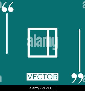 sidebar Linear icon. Editable stroke line Stock Vector