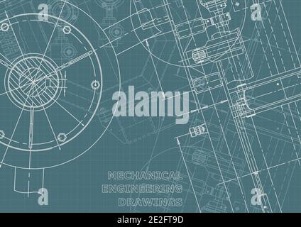 Cover, flyer, banner. Vector engineering illustration. Corporate Identity Stock Vector