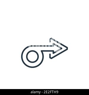 Loop arrows outline vector icon. Thin line black loop arrows icon, flat vector simple element illustration from editable arrows concept isolated on wh Stock Vector