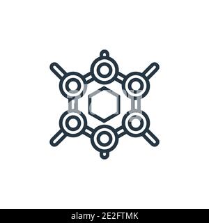Graphene outline vector icon. Thin line black graphene icon, flat vector simple element illustration from editable artificial intellegence and future Stock Vector