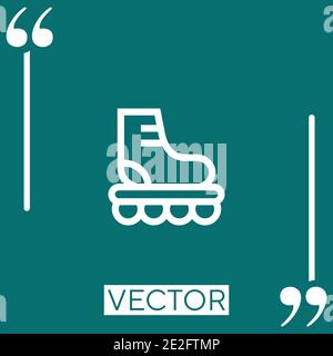 Rollerblade skates vector icon Linear icon. Editable stroked line Stock Vector