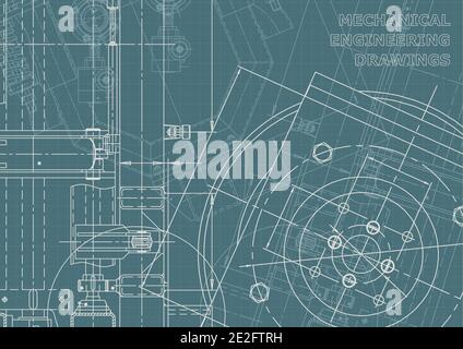 Mechanical instrument making. Technical background. Corporate Identity Stock Vector