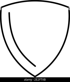 Simple Black Shield Icon for Protection or Security Stock Vector Image ...