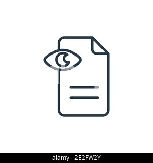 Page views outline vector icon. Thin line black page views icon, flat vector simple element illustration from editable big data concept isolated on wh Stock Vector