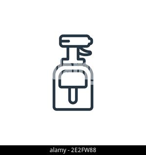 Water spray outline vector icon. Thin line black water spray icon, flat vector simple element illustration from editable beauty concept isolated on wh Stock Vector