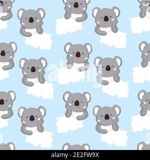 Koala bear pattern. Seamless pattern vector. Stock Vector
