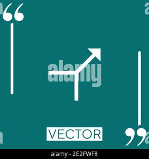 merge call vector icon Linear icon. Editable stroke line Stock Vector