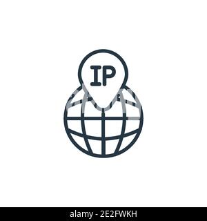 ip address vector icon isolated on transparent background, ip address ...