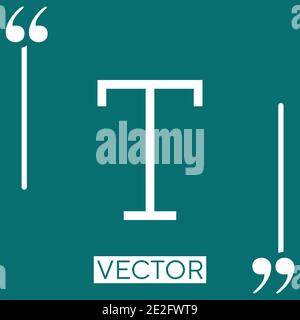 text Linear icon. Editable stroke line Stock Vector