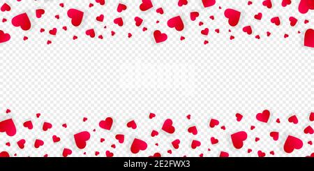 Heart frame vector love banner with red petals Stock Vector