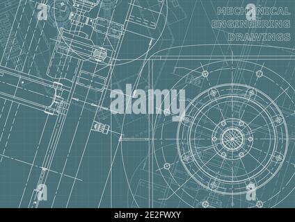 Cover. Vector engineering illustration. Blueprint. Corporate Identity Stock Vector