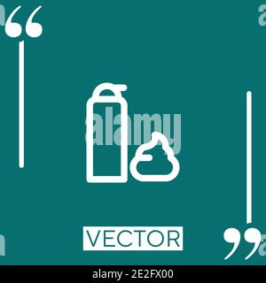 foam vector icon Linear icon. Editable stroke line Stock Vector