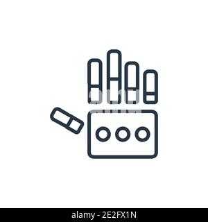 Bionic arm outline vector icon. Thin line black bionic arm icon, flat vector simple element illustration from editable artificial intellegence and fut Stock Vector