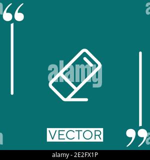 eraser vector icon Linear icon. Editable stroke line Stock Vector
