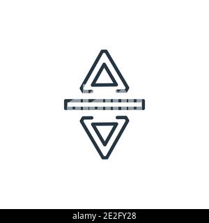 Vertical resize outline vector icon. Thin line black vertical resize icon, flat vector simple element illustration from editable arrows concept isolat Stock Vector