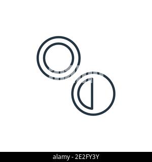 Full circle outline vector icon. Thin line black full circle icon, flat vector simple element illustration from editable business concept isolated str Stock Vector
