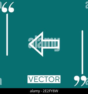 back vector icon Linear icon. Editable stroke line Stock Vector
