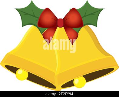 Isolated christmas bells. Christmas decoration - Vector illustration Stock Vector