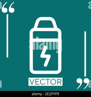 battery status vector icon Linear icon. Editable stroke line Stock Vector