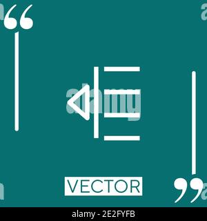 indent Linear icon. Editable stroke line Stock Vector