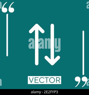 sort vector icon Linear icon. Editable stroke line Stock Vector
