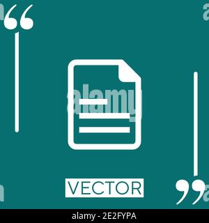 files Linear icon. Editable stroke line Stock Vector