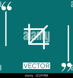 cropping tool vector icon Linear icon. Editable stroked line Stock Vector