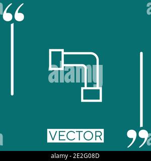 pipe vector icon Linear icon. Editable stroke line Stock Vector