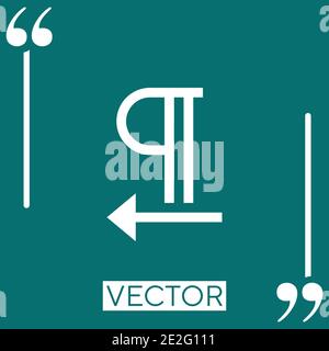 paragraph vector icon Linear icon. Editable stroke line Stock Vector