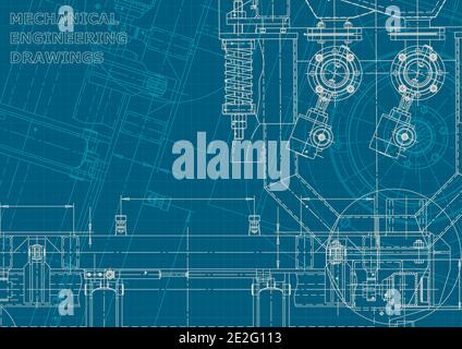 Computer aided design systems. Blueprint, scheme. Corporate style Stock Vector
