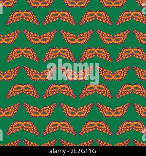 bright carnival masks seamless vector pattern Stock Vector