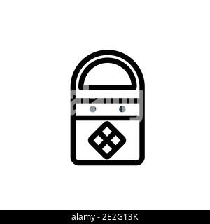 Jukebox outline vector icon. Thin line black jukebox icon, flat vector simple element illustration from editable birthday and party concept isolated o Stock Vector