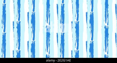 Seamless original pattern. Long colored stripe. Vector abstract hand drawing with stripes of acrylic paints and brushes Stock Vector