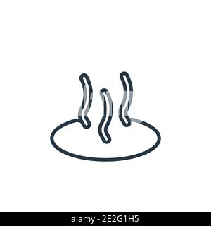 Spa bucket icon, linear isolated illustration, thin line vector, web ...